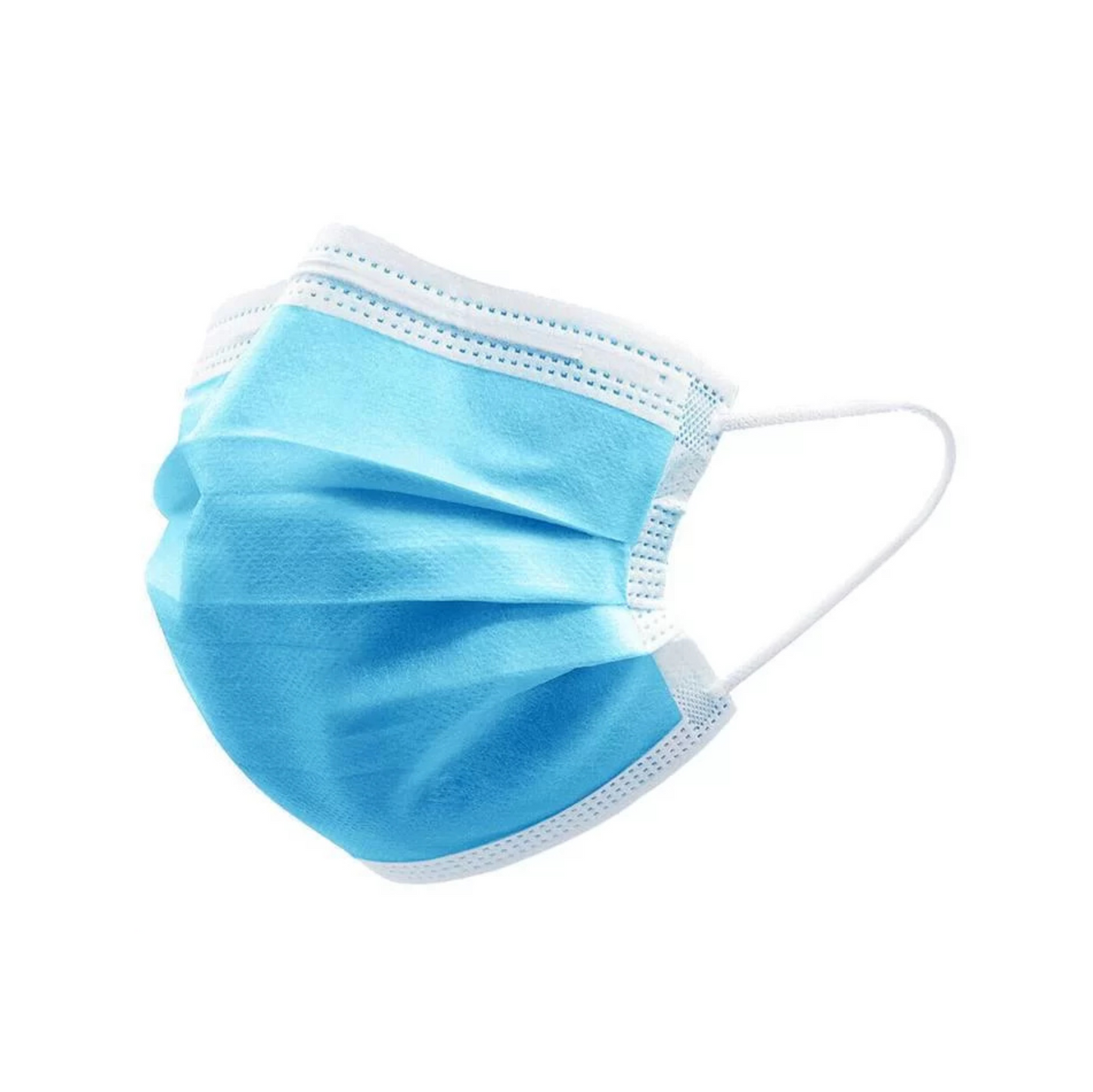 Mascarilla 3 pliegues celeste