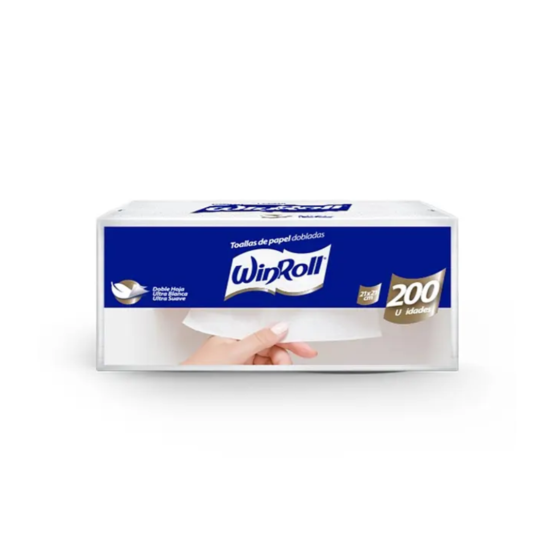Toalla de papel interfoliada doble hoja