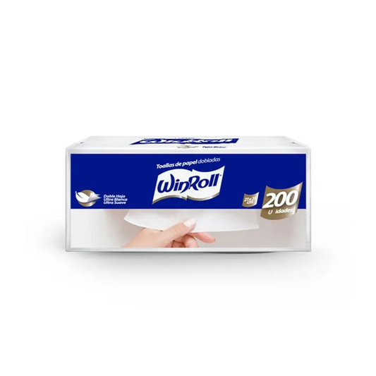 Toalla de papel interfoliada doble hoja