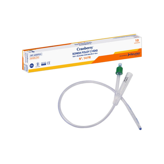Sonda Foley 2 vías 100% silicona con balón