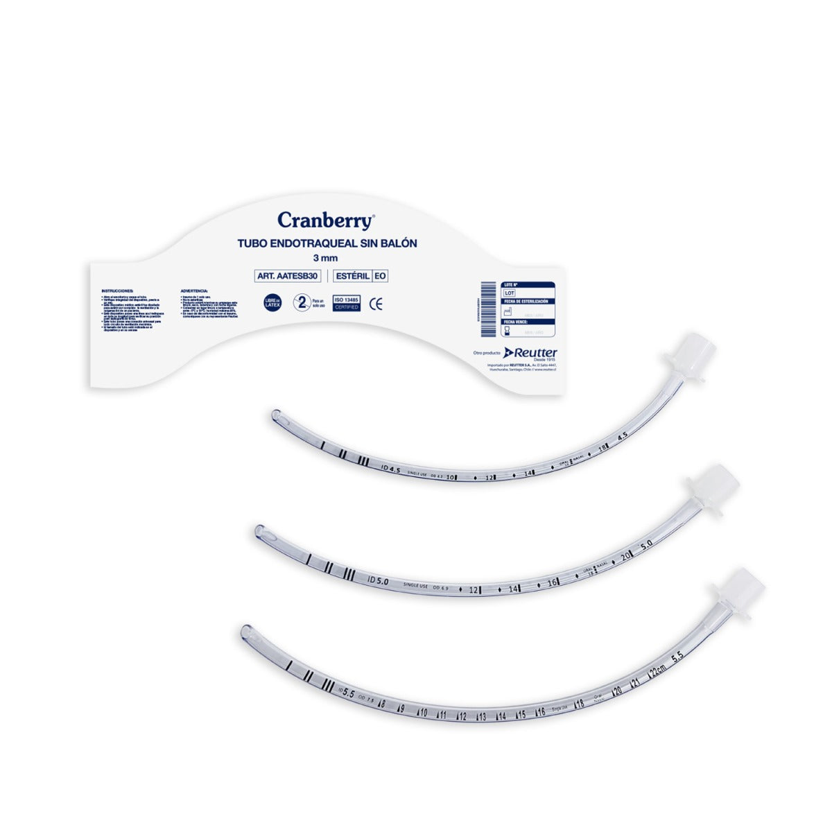 Tubo endotraqueal sin balón